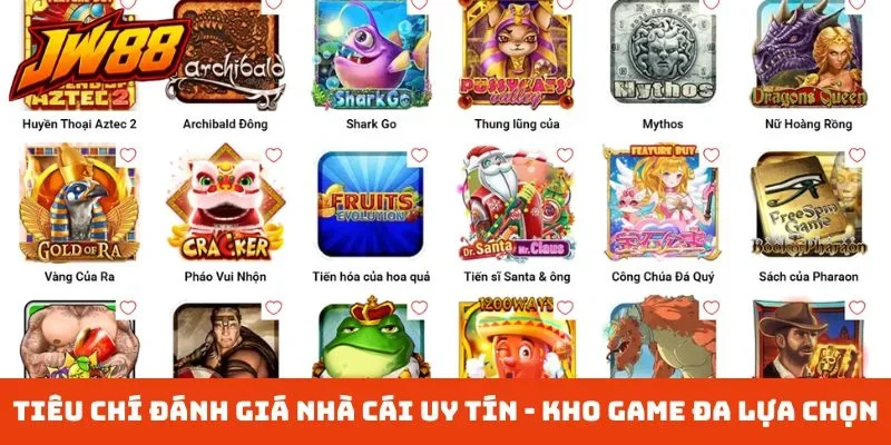 Tiêu chí đánh giá nhà cái uy tín - Kho game đa lựa chọn